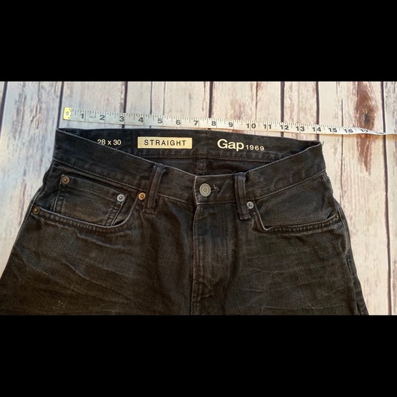 Gap 1969 black straight jean 28/30 - Picture 5 of 7